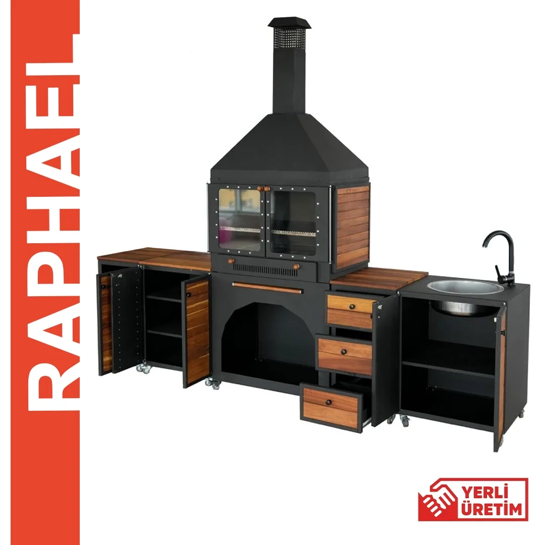 Raphael Dekoratif İzolasyonlu Kapaklı Tezgahlı Barbekü
